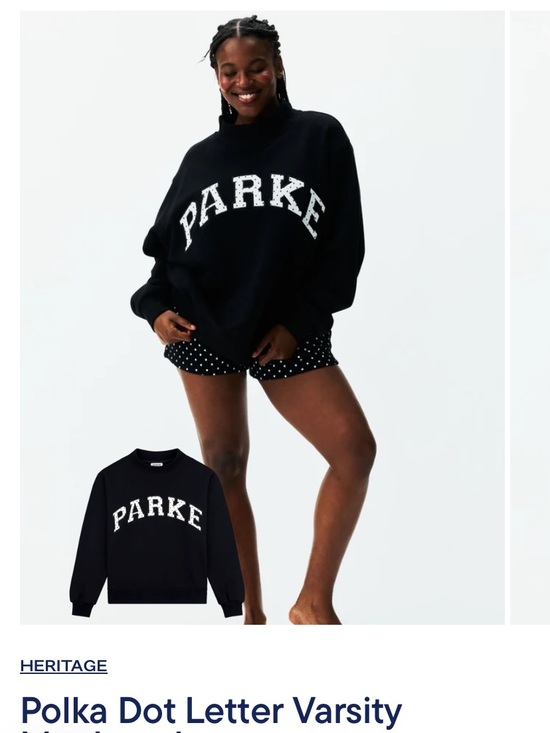 Parker Tops - Parker Black Pullover Sweatshirt with White Lettering